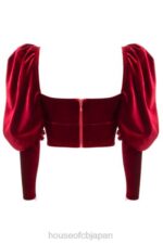衣類 House of CB ヴァレリーワインベルベット長袖コルセット 0N8J101 - Image 9