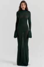 衣類 House of CB 三茶フォレストグリーンニットマキシドレス 0N8J114 - Image 6