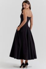 衣類 House of CB 女性の黒のストラップレスミディドレス 0N8J111 - Image 13