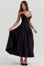 衣類 House of CB 女性の黒のストラップレスミディドレス 0N8J111 - Image 8