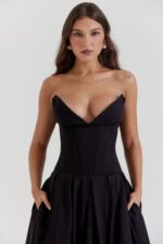 衣類 House of CB 女性の黒のストラップレスミディドレス 0N8J111 - Image 10