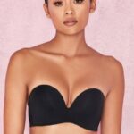 衣類 House of CB 滑らかなプレーン成型ストラップレスブラ - ブラック 0N8J1309