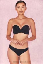 衣類 House of CB 滑らかなプレーン成型ストラップレスブラ - ブラック 0N8J1309 - Image 5