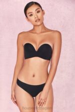 衣類 House of CB 滑らかなプレーン成型ストラップレスブラ - ブラック 0N8J1309 - Image 6
