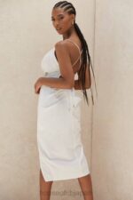 衣類 House of CB eivissa ホワイトコットンクロスバックラップミディ 0N8J604 - Image 13