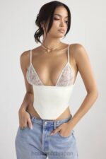 衣類 House of CB emilee アイボリーサテンとレースのコルセット 0N8J53 - Image 7