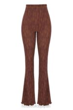 衣類 House of CB erin チョコレートプリント メッシュ フレアパンツ 0N8J972 - Image 6