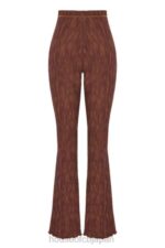 衣類 House of CB erin チョコレートプリント メッシュ フレアパンツ 0N8J972 - Image 8
