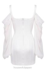 衣類 House of CB EVA ホワイト コルセット ドレス ブルゾン袖付き 0N8J611 - Image 5