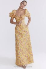 衣類 House of CB felizia バタープリント パフスリーブ サンドレス 0N8J247 - Image 5