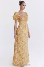 衣類 House of CB felizia バタープリント パフスリーブ サンドレス 0N8J247 - Image 8