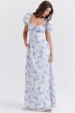 衣類 House of CB felizia ブループリント パフスリーブ サンドレス 0N8J256 - Image 11