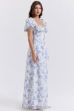 衣類 House of CB felizia ブループリント パフスリーブ サンドレス 0N8J256 - Image 16