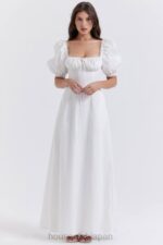 衣類 House of CB Felizia ホワイト パフスリーブ サンドレス 0N8J263 - Image 12