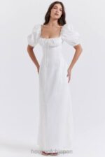 衣類 House of CB Felizia ホワイト パフスリーブ サンドレス 0N8J263 - Image 13