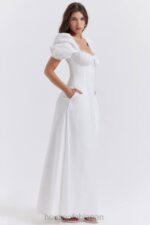衣類 House of CB Felizia ホワイト パフスリーブ サンドレス 0N8J263 - Image 17