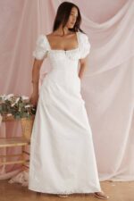 衣類 House of CB Felizia ホワイト パフスリーブ サンドレス 0N8J263 - Image 7