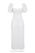 衣類 House of CB Felizia ホワイト パフスリーブ サンドレス 0N8J263 - Image 9