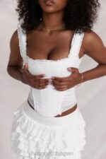 衣類 House of CB fifi ホワイトレイヤードミニスカート 0N8J854 - Image 3
