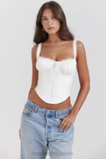 衣類 House of CB gini ホワイトレースバックコルセット 0N8J13 - Image 8