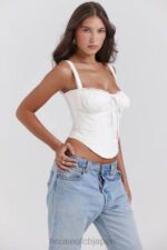 衣類 House of CB gini ホワイトレースバックコルセット 0N8J13 - Image 9