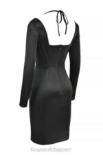 衣類 House of CB Grazia ブラック ディスコ サテン コルセット ドレス 0N8J531 - Image 7