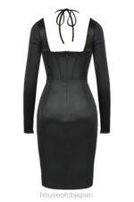 衣類 House of CB Grazia ブラック ディスコ サテン コルセット ドレス 0N8J531 - Image 8