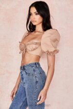 衣類 House of CB hedy キャメル パフスリーブ ブラレット 0N8J107 - Image 12