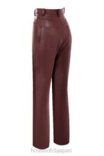 衣類 House of CB inaya ダークブラウン ストレッチ ヴィーガン レザー パンツ 0N8J979 - Image 3