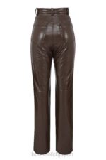 衣類 House of CB inaya チョコレートクロコストレッチヴィーガンレザーパンツ 0N8J954 - Image 7