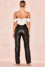 衣類 House of CB inaya ブラック ストレッチ ビーガン レザー パンツ 0N8J1023 - Image 11