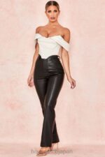 衣類 House of CB inaya ブラック ストレッチ ビーガン レザー パンツ 0N8J1023 - Image 9