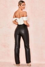 衣類 House of CB inaya ブラック ストレッチ ビーガン レザー パンツ 0N8J1023 - Image 10