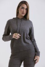 衣類 House of CB Jionni チャコール カシミア ブレンド パーカー 0N8J650 - Image 5