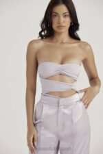衣類 House of CB joie グレーフラワートリムボディスーツ 0N8J713 - Image 4