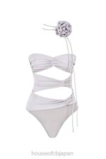 衣類 House of CB joie グレーフラワートリムボディスーツ 0N8J713 - Image 8