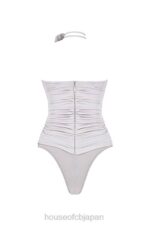 衣類 House of CB joie グレーフラワートリムボディスーツ 0N8J713 - Image 10