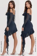 衣類 House of CB kiki フレンチネイビーフリルミニドレス 0N8J162 - Image 6