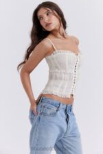 衣類 House of CB lula アイボリー スパンコール プリーツ コルセット 0N8J25 - Image 14