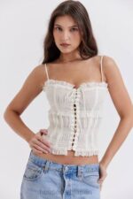衣類 House of CB lula アイボリー スパンコール プリーツ コルセット 0N8J25 - Image 10