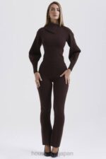 衣類 House of CB nereida チョコレート カシミア ブレンド パンツ 0N8J827 - Image 5