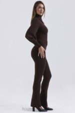 衣類 House of CB nereida チョコレート カシミア ブレンド パンツ 0N8J827 - Image 6
