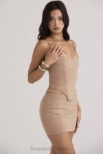 衣類 House of CB nisha ベージュ スカルプティング ミニ スカート 0N8J927 - Image 11