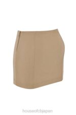 衣類 House of CB nisha ベージュ スカルプティング ミニ スカート 0N8J927 - Image 4