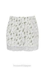衣類 House of CB noemie garden プリントレーストリムミニスカート 0N8J922 - Image 4