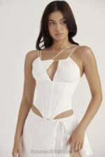 衣類 House of CB orla ホワイトシフォンストラップコルセット 0N8J52 - Image 16