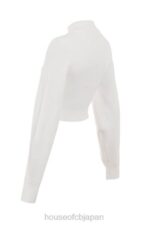 衣類 House of CB reeva ホワイト バルーン スリーブ リブ セーター 0N8J659 - Image 3