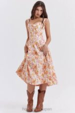 衣類 House of CB Saira アイボリーフローラルミディサンドレス 0N8J248 - Image 9