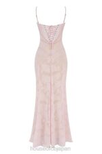 衣類 House of CB Seren ソフトピンクの花柄レースバックマキシドレス 0N8J366 - Image 9