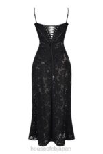 衣類 House of CB Seren ブラックフローラルレースバックマキシドレス 0N8J126 - Image 5